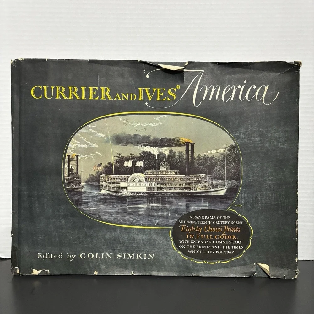 Currier And Ives America Hard Cover 80 Color Prints 1952 Colin Simkin
